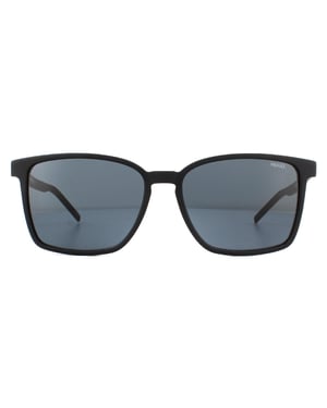 Hugo by Hugo Boss Square Mens Matte Schwarz Grau Sonnenbrille