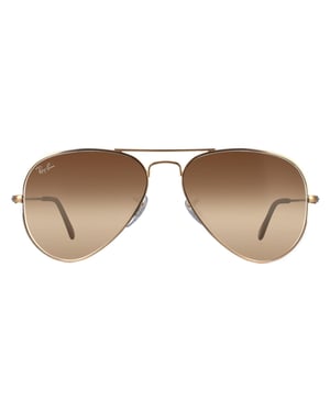 Ray-Ban Aviator Unisexe Gold Brown Gradient Sunglasses RB3025