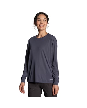 Craghoppers - T-Shirt für Damen, Nosilife, Langärmlig (Anthrazit)