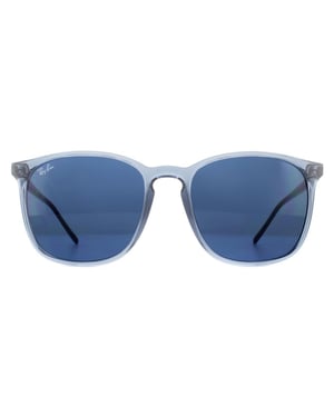 Ray-Ban Square Herren Sonnenbrille Transparent Blau mit blauen Verlauf