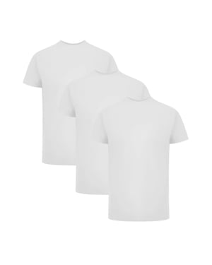 Palm Angels Tri-Pack Tonales Classic Logo Weiße T-Shirts