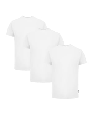 Palm Angels Tri-Pack T‑Shirts mit Flag-Logo - Weiß