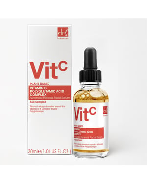 Dr. Botanicals Vitamin C 3 % & Polyglutaminsäure-Komplex 1 % & Anti-Aging-Aufhellungsserum für das Gesicht, 30 ml