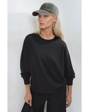 Entspanntes Fit Crew Neck Modal Sweatshirt