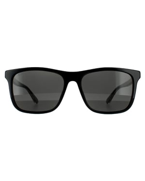 Gucci Rectangle Mens Black Grey Polarized Sonnenbrille