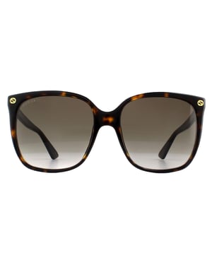Gucci Cat Eye Sonnenbrille für Damen in Havanna Grau mit Farbverlauf