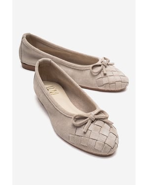 Nopos Leder Cap-Toe Ballerina