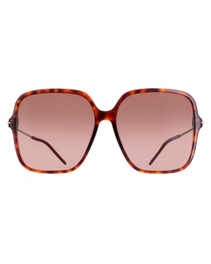 Gucci Square Womens Dark Havana Braun Gradient GG1267S