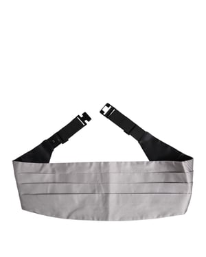Dolce & Gabbana Grauer Herren-Taillengürtel 100% Seiden-Cummerbund