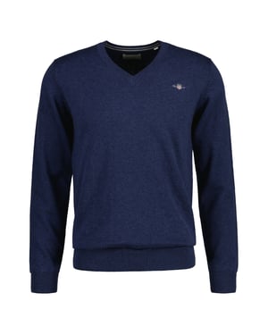 Gant Classic Cotton V-Neck Strickpullover