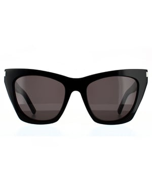 Saint Laurent Cat Eye Damen Schwarz Grau Sonnenbrille