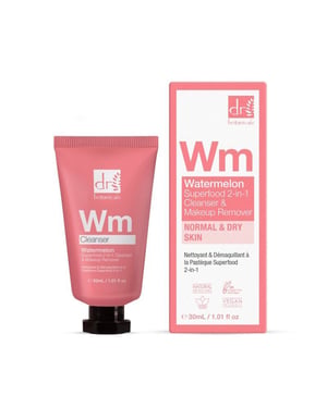 Dr. Botanicals Wassermelonen-Superfood-Anti-Aging-Reinigungsgel & Make-up-Entferner 2-in-1, 30 ml