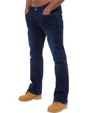 Enzo Herren Bootcut Stretch Denim Jeans