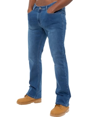 Enzo Herren Bootcut Stretch Denim Jeans