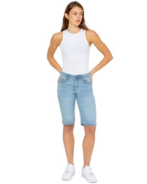 Enzo | Lange Denim-Shorts für Damen