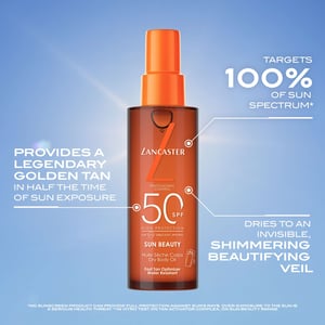 Lancaster Sun Beauty Satin Dry Oil SPF30 - Schneller Bräunungsbeschleuniger für strahlende Haut