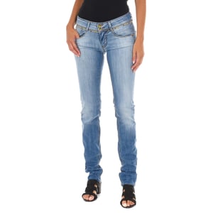 Lange Jeanshose mit schmal geschnittenem Saum 10DB50159 woman