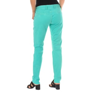 MET Damen Hose K-Chino Regular fit Knöchellang Hellblau