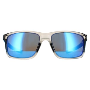 Oakley Rechteck Herren Sonnenbrille Grau Tinte Saphir Prizm