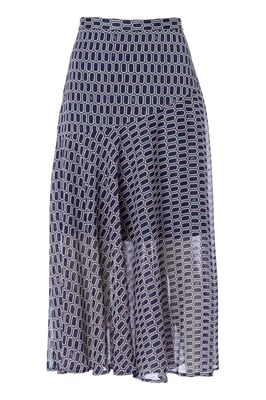 Rock mit Amee-Print, Marineblau/Mehrfarbig