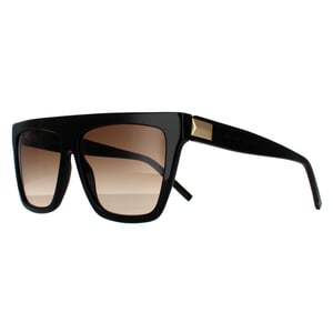 Hugo Boss Square Womens Shiny Black Brown Gradient Sonnenbrille