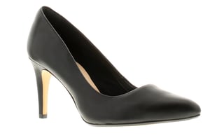 Clarks Laina Rae Leder Damenschuhe Absatzschuhe Schwarz