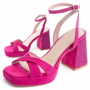 Montevita Absatzsandale Festsand3 in Fuchsia