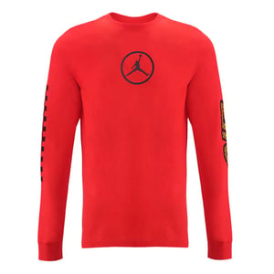 Nike Air Jordan Crew Neck Langarm Red Mens Top CV3000 673