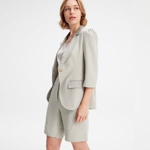 Gestreifte Jacke aus Bi-Material