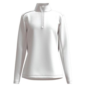 Forelson - "Broadway" Base Layer Oberteil mit kurzem Reißverschluss für Damen - Emblem (Weiß)