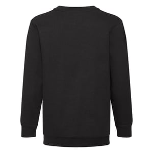 Fruit of the Loom - "Classic" Sweatshirt für Kinder angesetzte Ärmel (Schwarz)