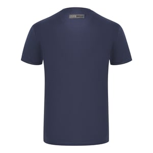Plein Sport Brand Signature Logo Marineblaues T-Shirt