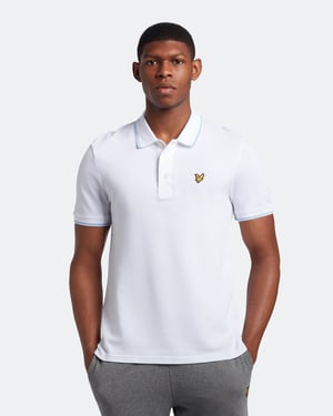 Lyle & Scott Polohemd mit Spitze in Weiß
