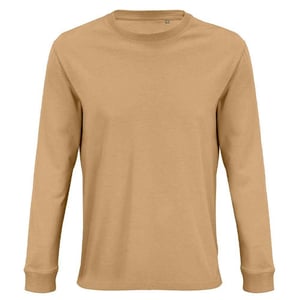 SOLS Unisex Pioneer Langarm-T-Shirt aus Bio-Baumwolle für Erwachsene (dunkles Beige)