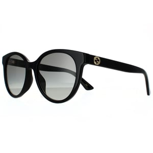 Gucci Runde Frauen Schwarz Grau Gradient Sonnenbrille