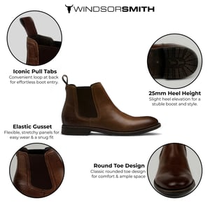Windsorsmith Chelsea-Stiefeletten aus schwarzem Leder – Sergio
