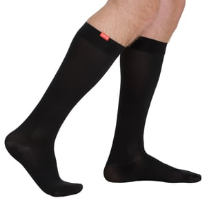VIM&VIGR - Unisex Socken mit abgestufter Kompression 15-20 mmhg mit feuchtigkeitstransportierendem Nylon - Schwarz