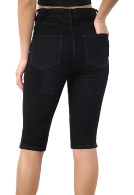 MYT Womens Magic Shaping hoch taillierte Denim Shorts Schwarz