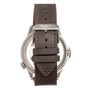 Shield Palau Montre de plongée pour homme avec bracelet en cuir et date
