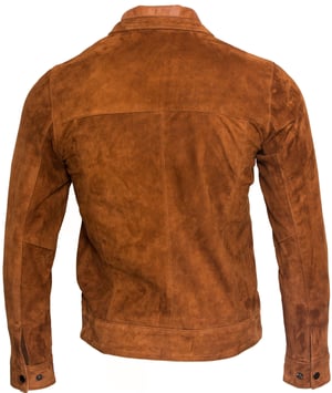 Retro-Bikerjacke aus Ziegenveloursleder