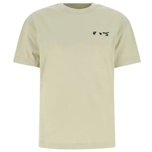 Off-White OW Logo Regular Fit Beige T-Shirt