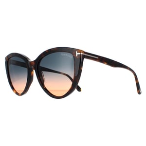 Tom Ford Sonnenbrille FT0915 Isabella 55P farbig Havanna Grün Verlauf