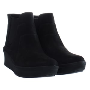 Clarks Schritt Rose Sonne Damen schwarze Stiefel