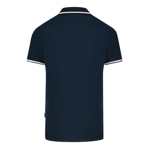 Aquascutum London Marineblaues Poloshirt mit Spitze