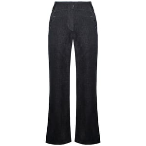 Timberland Breite Bein entspannt Chambray Marineblau Womens Leinenhosen A0597 440