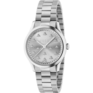 Gucci YA1265031 G-Timeless Silbernes Zifferblatt Damenuhr