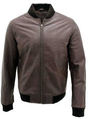 Varisty Leder-Bomberjacke