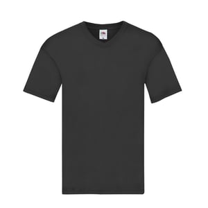 Fruit of the Loom - "Original" T-Shirt V-Ausschnitt für Herren (Schwarz)