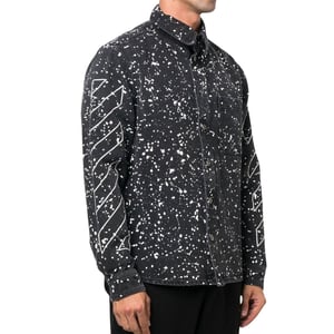 Off-White Diag Outline Design Jeanshemd Schwarz