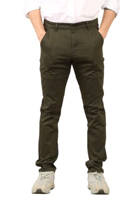 MYT Herren Slim Fit Chinos in Olive